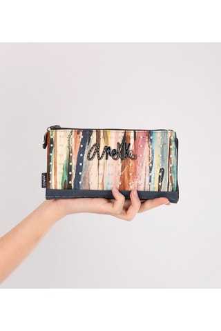 Clutch en Pasjeshouder - Beige en Nachtblauw