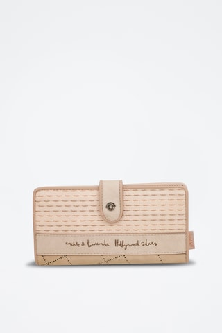 Portefeuille Beige en Roze