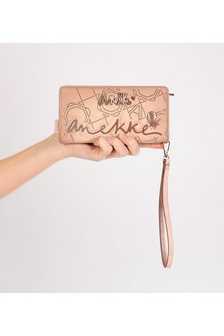 Portefeuille Beige en Roze