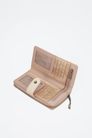 Portefeuille Beige en Roze