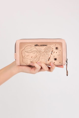 Portefeuille Beige en Roze