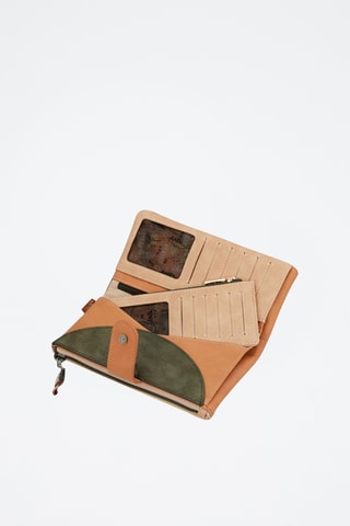 Clutch en Pasjeshouder - Beige en Steenrood