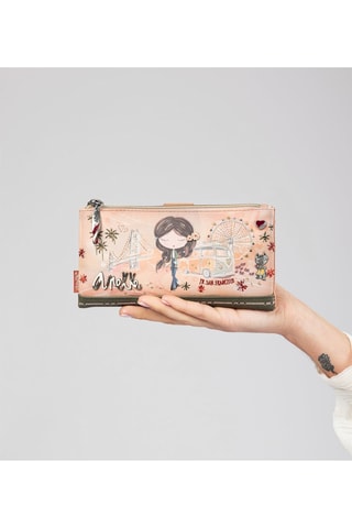 Clutch en Pasjeshouder - Beige en Steenrood