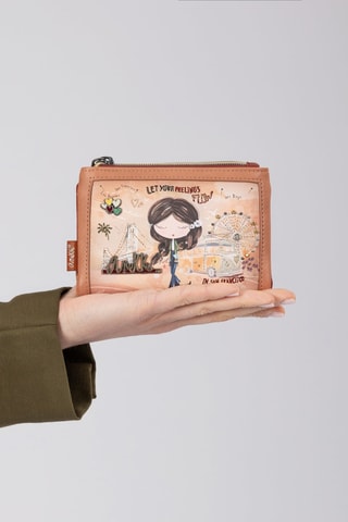 Portefeuille Beige en Steenrood