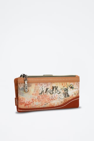 Clutch en Pasjeshouder - Beige en Steenrood