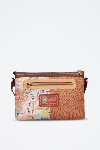 Schoudertas Beige en Steenrood