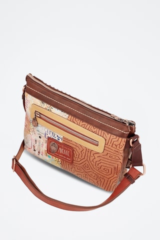 Schoudertas Beige en Steenrood