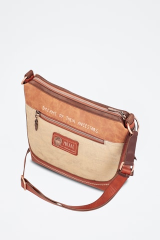 Schoudertas Beige en Steenrood