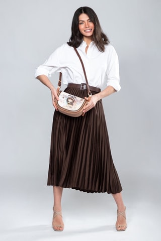 Schoudertas Beige en Bruin