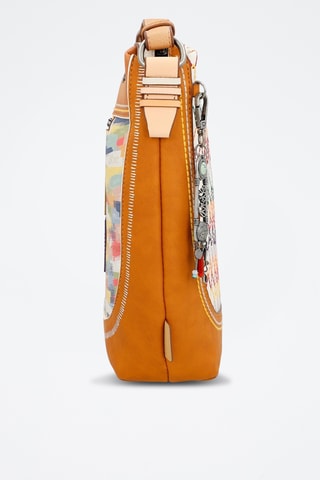 Schoudertas Wit en Camel