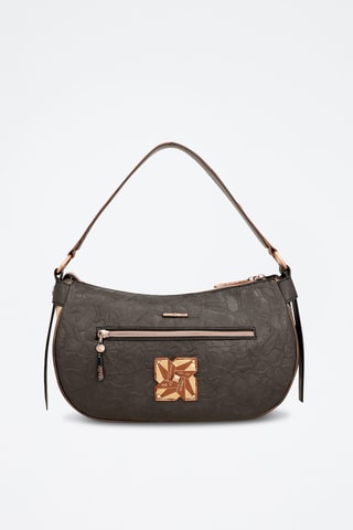 Handtas - Antraciet en Beige