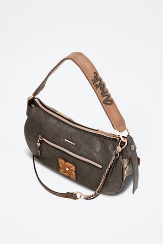 Handtas - Antraciet en Beige