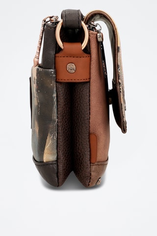 Schoudertas Bruin en antraciet