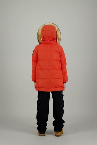 Blusão acolchoado com capuz 3 Vallees Kids - Laranja