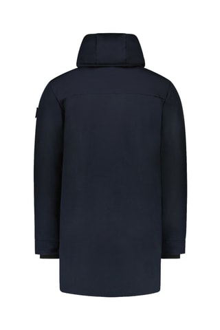 Parca semi-comprida com capuz Arosa - Azul-marinho