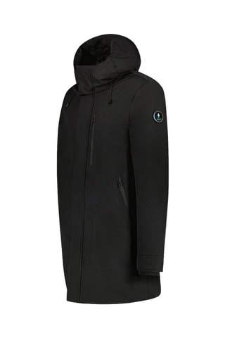 Parca semi-comprida com capuz Arosa - Preto