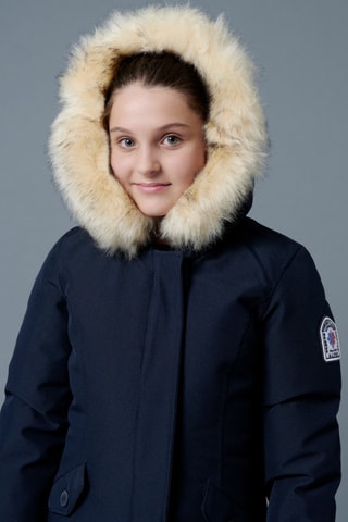 Parca com capuz Megeve Kids - Azul-marinho