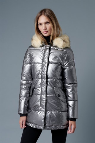 Parca com capuz Tigne Prateado