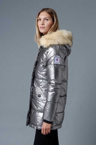 Parca com capuz Tigne Prateado