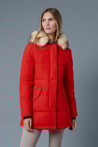 Parca com capuz Tigne Vermelho