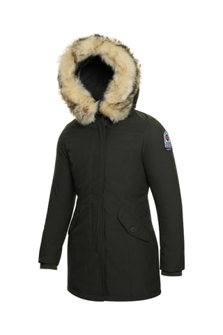 Parca com capuz Megeve Caqui