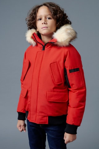 Blusão com capuz Chamonix Kids - Vermelho