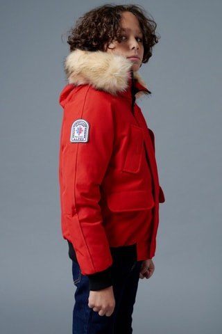 Blusão com capuz Chamonix Kids - Vermelho