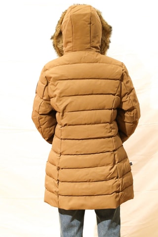 Blusão acolchoado com capuz Crans Montana - Camel