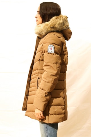 Blusão acolchoado com capuz Crans Montana - Camel