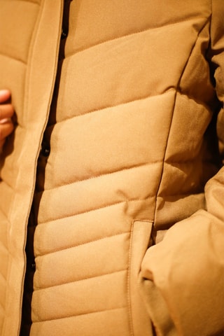 Blusão acolchoado com capuz Crans Montana - Camel