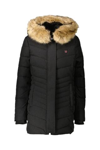 Blusão com bateria aquecedora e capuz Crans Montana - Preto