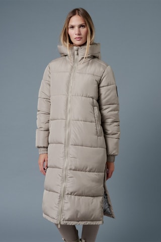 Blusão acolchoado com capuz Mongie - Bege