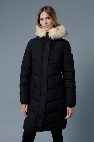 Blusão acolchoado com capuz Piau - Preto