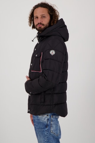 Blusão acolchoado com capuz Montgenèvre - Preto