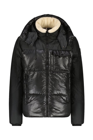 Blusão acolchoado forrado com capuz Davos - Preto