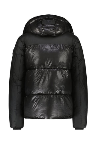 Blusão acolchoado forrado com capuz Davos - Preto