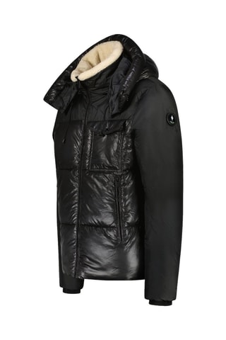 Blusão acolchoado forrado com capuz Davos - Preto