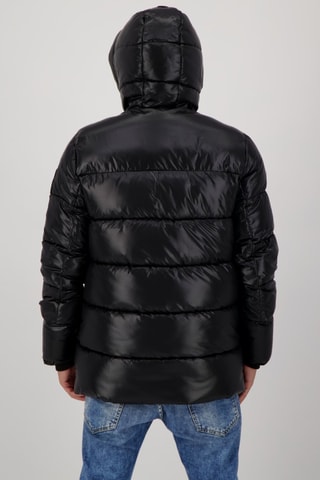 Blusão acolchoado com capuz Verbier - Preto brilhante