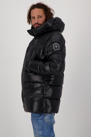 Blusão acolchoado com capuz Verbier - Preto brilhante