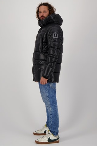 Blusão acolchoado com capuz Verbier - Preto brilhante