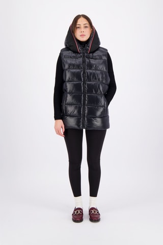 Colete acolchoado com capuz Val Claret - Preto