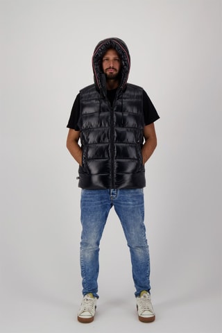 Colete acolchoado com capuz Val Claret - Preto