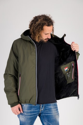 Corta-vento com capuz Skydoo - Caqui