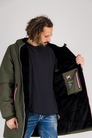 Corta-vento com capuz Skydoo Long - Caqui