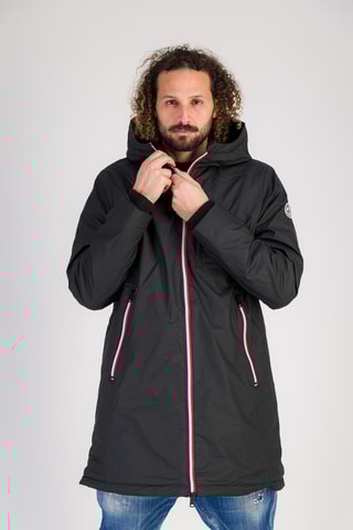 Corta-vento com capuz Skydoo Long - Preto