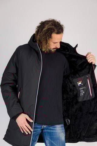 Corta-vento com capuz Skydoo Long - Preto