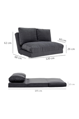 Canapé convertible - Taida - Gris