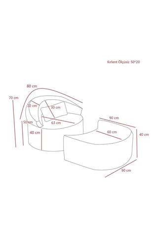 Fauteuil et repose-pied Pitta - Crème - Tissu