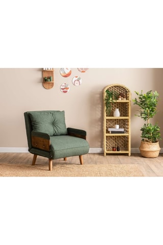 Fauteuil convertible Cosmo Single - Vert - Tissu
