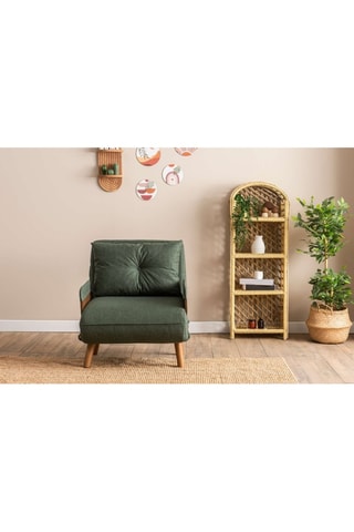 Fauteuil convertible Cosmo Single - Vert - Tissu